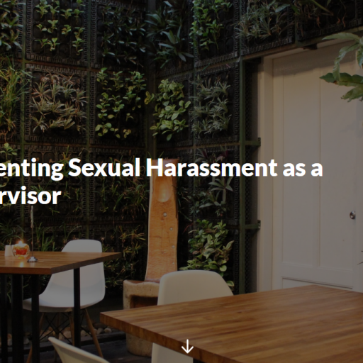 Preventing Sexual Harassment as a Supervisor